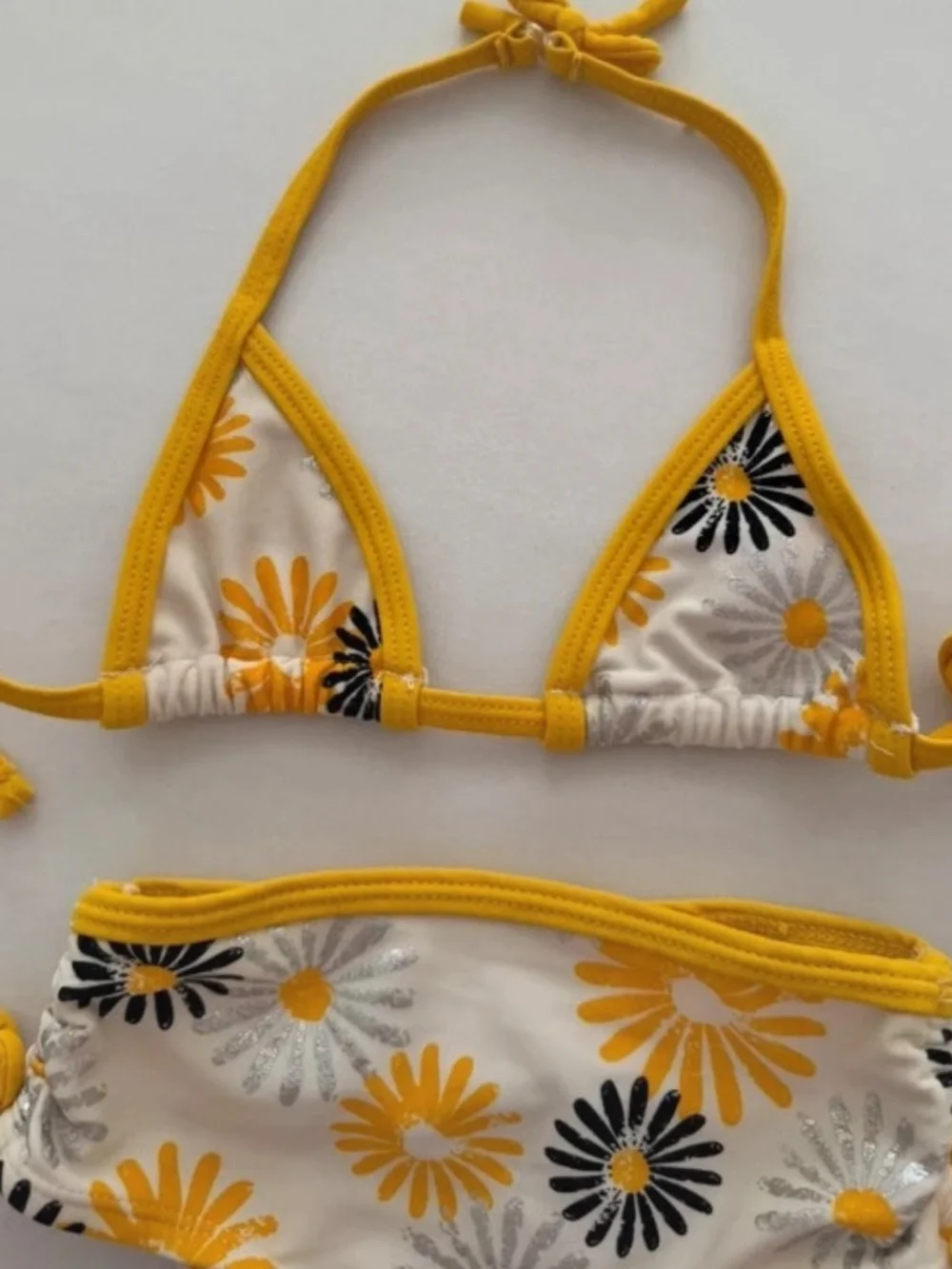 Amy Coe Baby Girls Sunflower 🌻 2PC Bikini Swimsuit in White, 18 Months